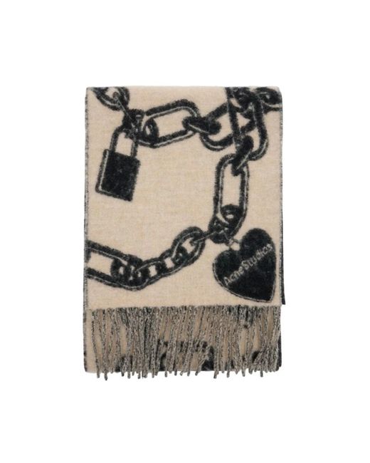 Acne Black Fransen-Schal