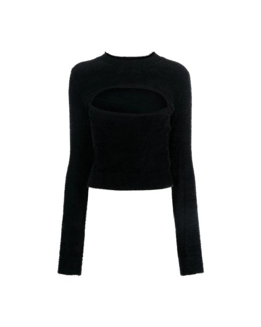 Moschino Black Round-Neck Knitwear