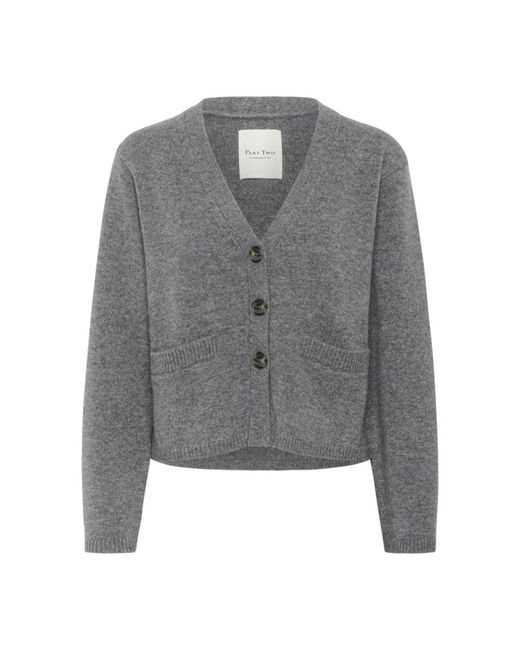 Part Two Cardigans in het Gray