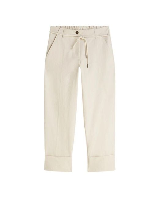 Summum Natural Cropped Trousers