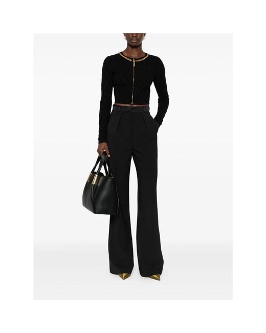 Wide Trousers Elisabetta Franchi en coloris Black