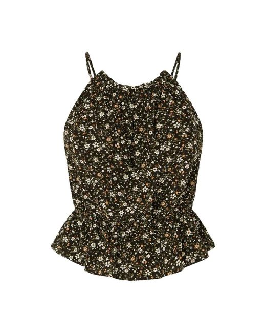 Pepe Jeans Brown Sleeveless Tops
