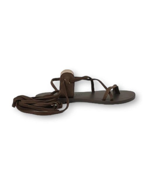 Scarpe basse sandalo di Manebí in Brown