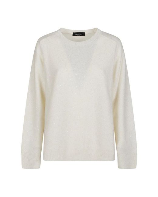 Fabiana Filippi White Round-Neck Knitwear