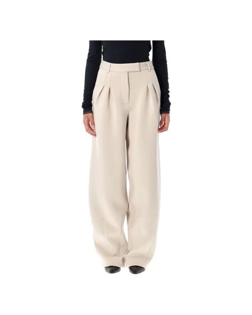 REMAIN Birger Christensen Natural Wide Trousers