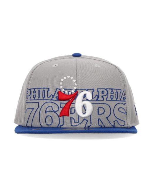 KTZ Accessoires ,Veelkleurig ,Polyester Nba Draft 76Ers Flat Brim Cap in het Gray voor heren