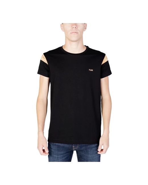 T-shirt girocollo in cotone nero di Alviero Martini 1A Classe in Black da Uomo