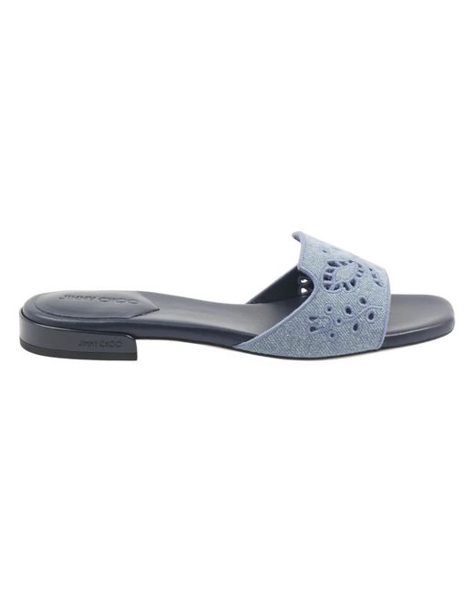 Jimmy Choo Blue Ariane Flat