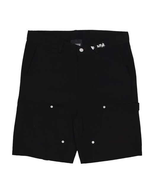 DISCLAIMER Black Casual Shorts for men