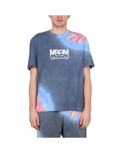 MSGM Butter Studio T-Shirt in het Blue voor heren