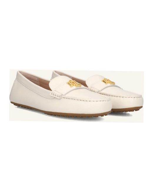 Ralph Lauren White Loafers