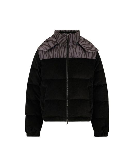 Roberto Cavalli Black Down Jackets for men