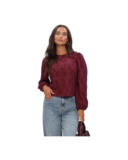 Object Objmya Re L/S Top Noos in het Red