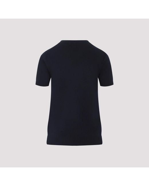 Miu Miu Blauwe Cashmere Pullover Met Argyle Patroon in het Black