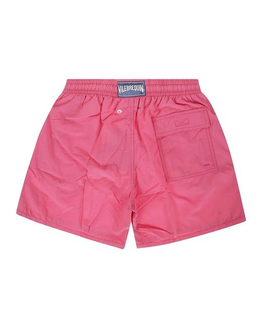 Vilebrequin Badeanzug mit elastischem bund und taschen in Pink für Herren