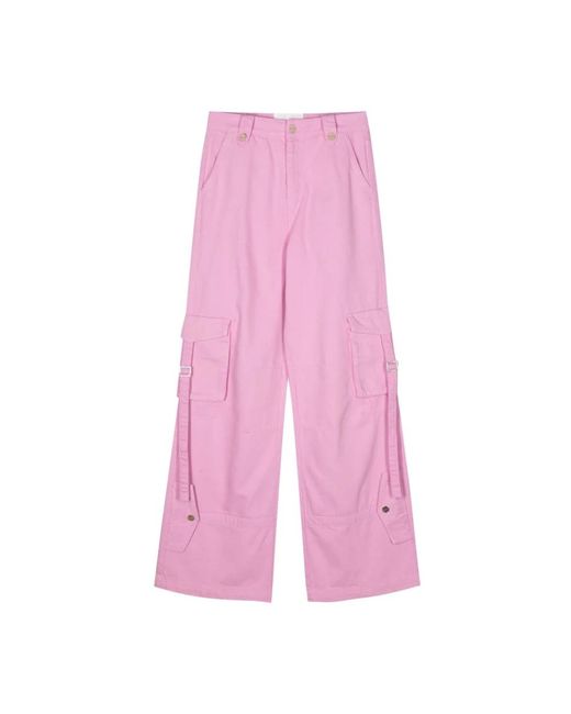Wide trousers Blugirl Blumarine de color Pink