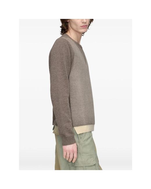 Maison Margiela Gray Round-Neck Knitwear for men