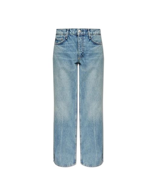 Rag & Bone Jeans ,Blauw ,Katoen Saige Relaxed Straight Jeans in het Blue