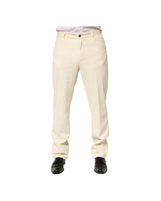 Burberry Natural Straight Trousers for men