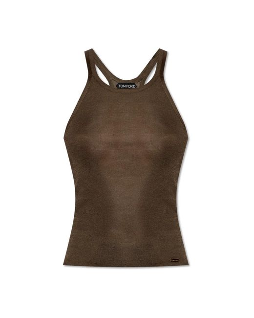 Sleeveless Tops di Tom Ford in Brown