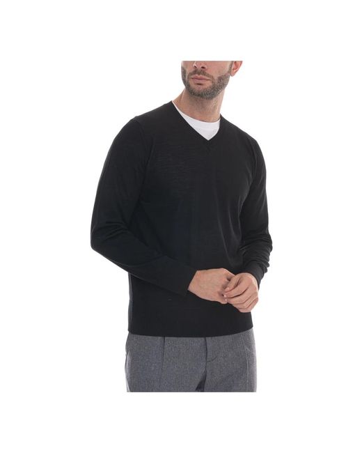 hindustrie Black V-Neck Knitwear for men