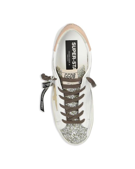 Golden Goose Deluxe Brand Gray Glitter star sneakers