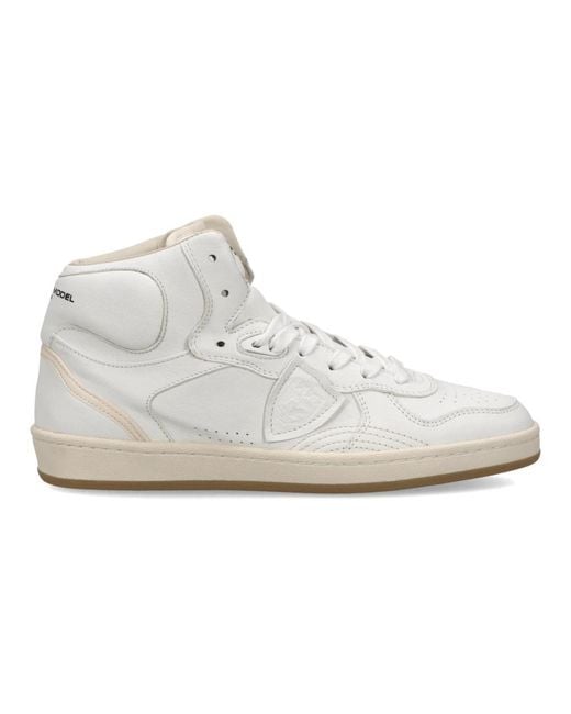 Philippe Model White Pgal High Mid-Top Sneaker