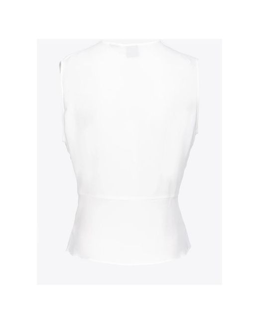Pinko White Sleeveless Tops