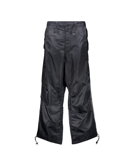 Random Identities Gray Wide Trousers for men