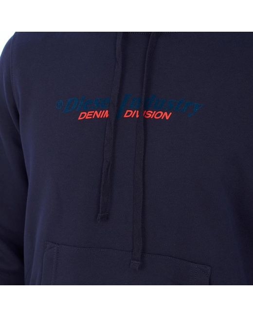 DIESEL Blue Hoodies for men