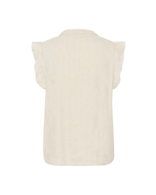 Cream Blouses in het Natural