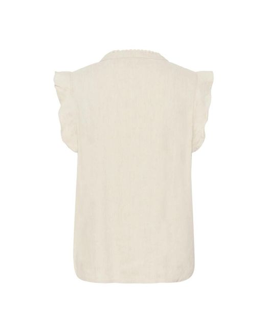 Cream Blouses in het Natural