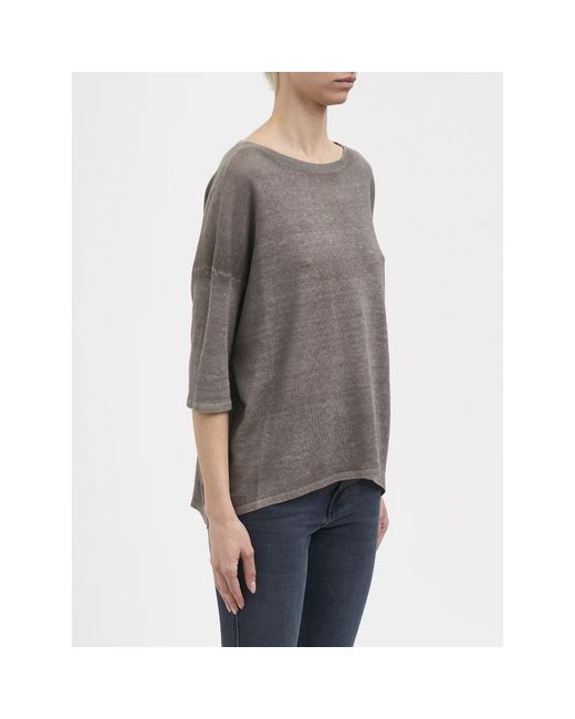 Avant Toi Gray Round-Neck Knitwear