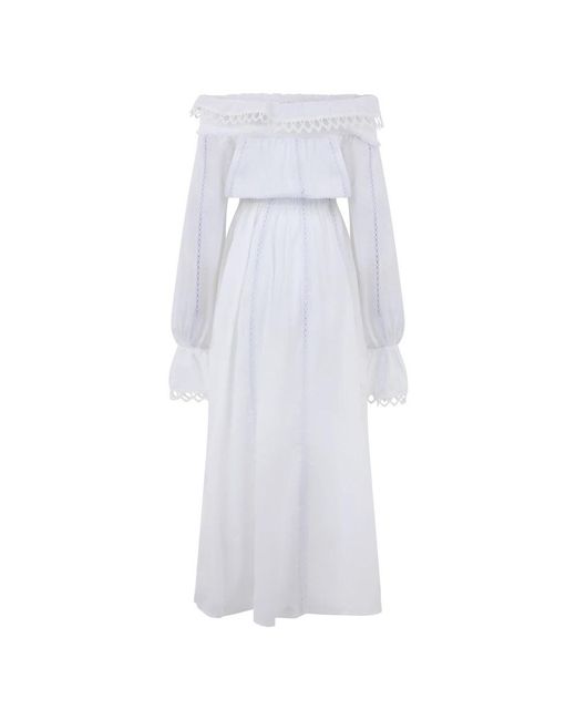 LES FILLES D'EVA White Midi Dresses