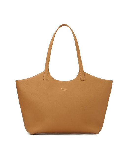 Kazar Brown Hellbraune Tote-Tasche Mit Schultergriffen