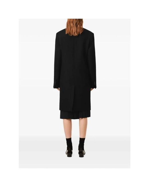 AMI Black Double-Breasted Coats