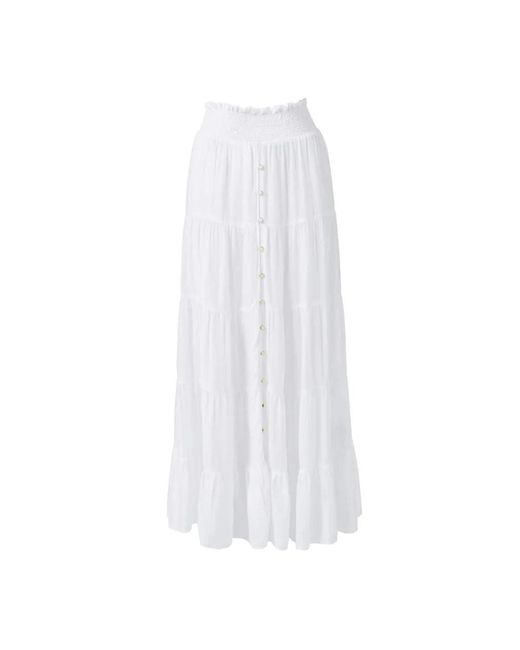 Melissa Odabash White Bohemian dee weiße maxi-rock