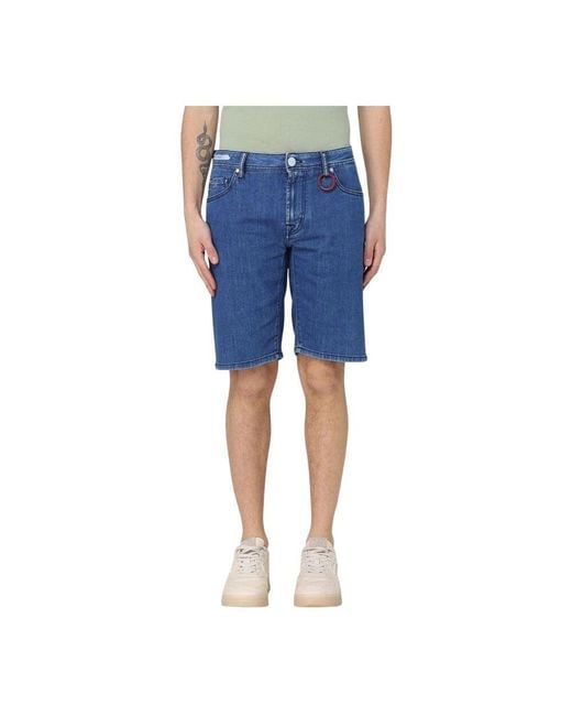 Tramarossa Blue Denim Shorts for men