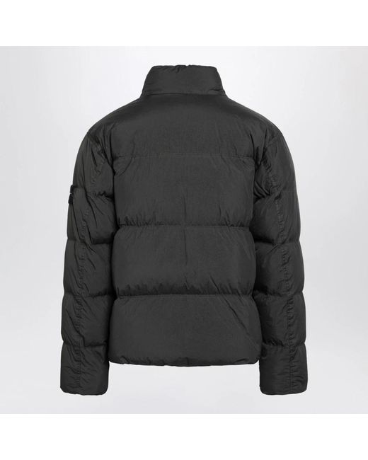 Stone Island Quilted Compass Jacket in het Black voor heren