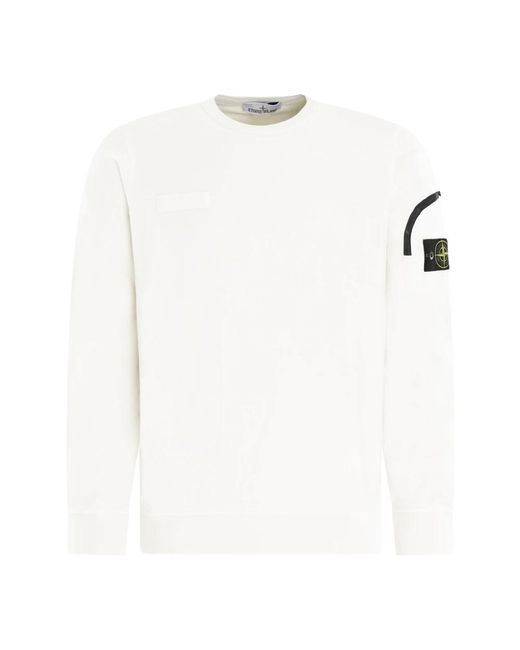 Stone Island White Sweatshirts for men