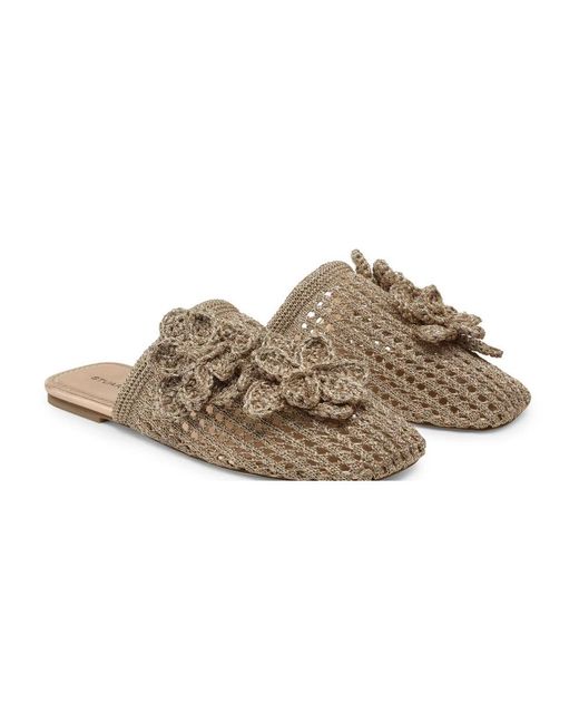 Stuart Weitzman Natural Mules