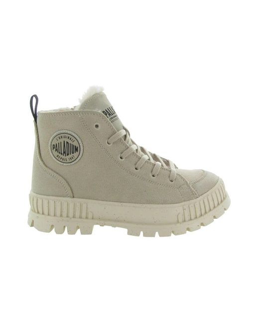 Palladium Gray Schnee warme zip stiefel