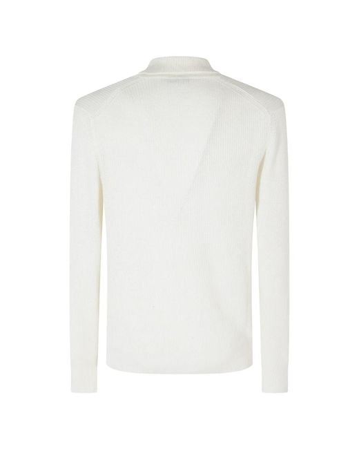 Gran Sasso White V-Neck Knitwear for men