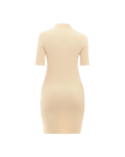 Jil Sander Natural Short Dresses
