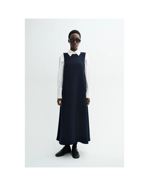 Mark Kenly Domino Tan Blue Midi Dresses