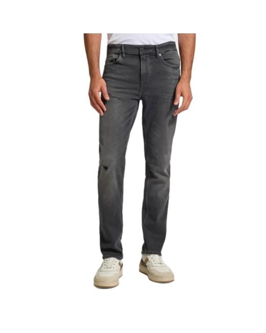 Slim-Fit Jeans di HUGO in Gray da Uomo