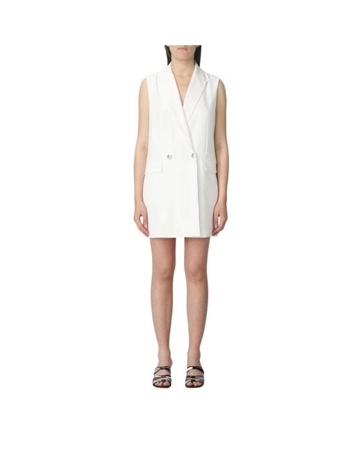 Tommy Hilfiger White Ärmelloses Blazer-Kleid