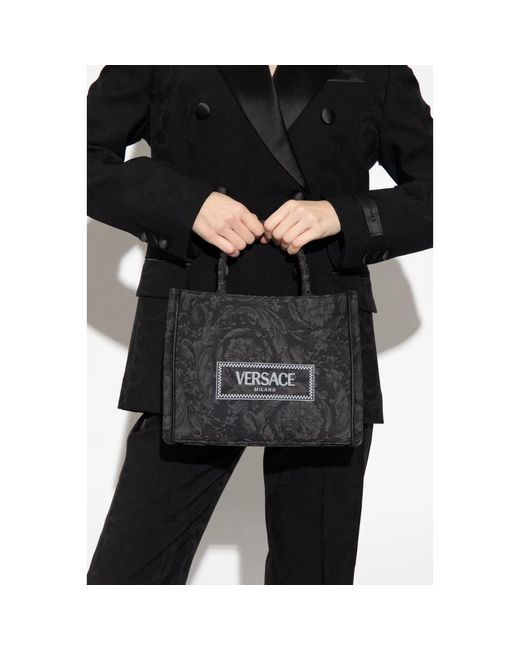 Versace Black 'barocco athena small' schultertasche