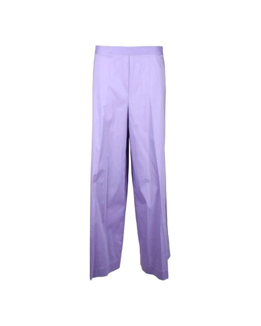 Liviana Conti Purple Wide Trousers