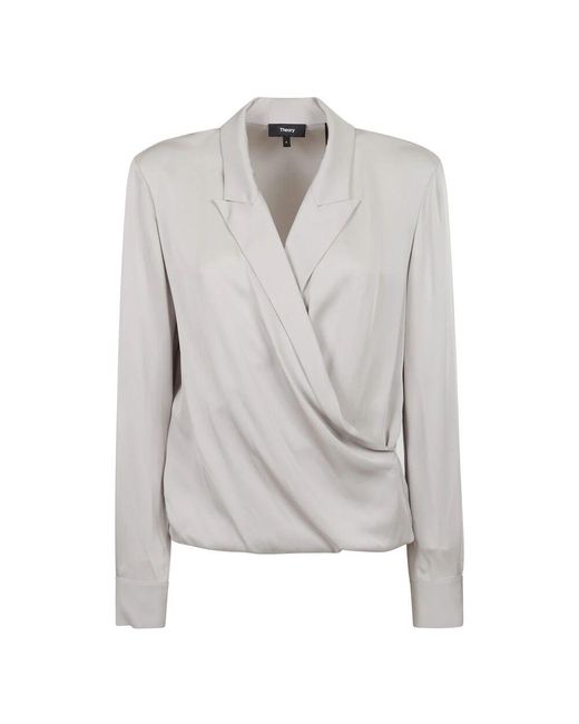 Theory Gray Blouses